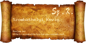 Szombathelyi Kevin névjegykártya